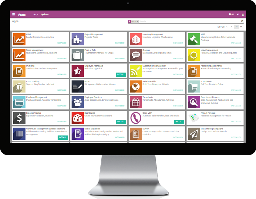 Odoo Erp Nisus Solutions - with odoo you can have followings and there are 4000 apps to select from odoo app store