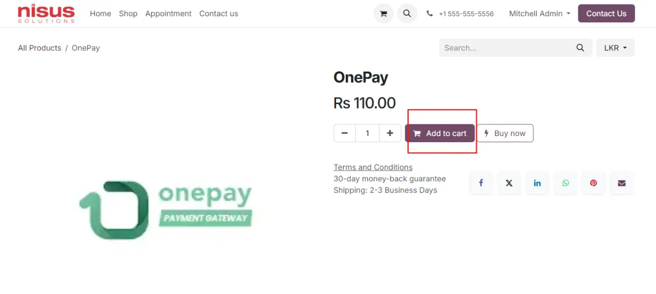 OnePay Payment Gateway Integration for Odoo | Secure Online Payments